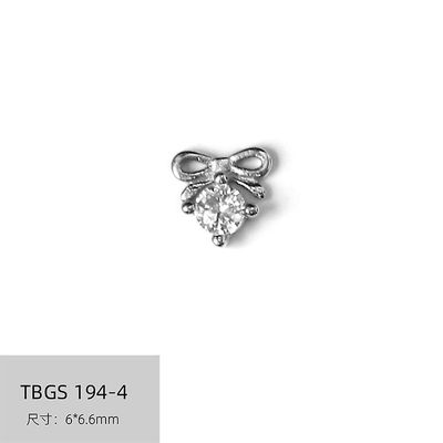 Søm Zircon Star Moon Heart Pearl Kanin Sommerfugl Kæde Negledekoration Champagne 1944