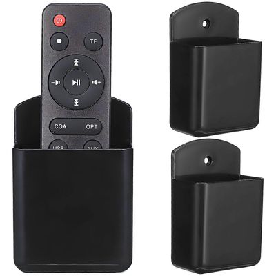 3 kpl kaukosäätimen pidikkeet TV kaukosäädin Seinäteline Kaukosäädin Caddy seinälle ripustettava säilytystila makuuhuoneen matkailuautolle Musta 10...