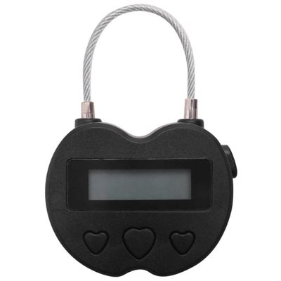 Smart Time Lock LCD-näyttö Aikalukko USB-ladattava ajastin Musta