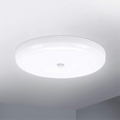 Augro 30W LED-kattovalaisin liiketunnistimella IP56 2400LM viileä valkoinen 6500K, 25CM