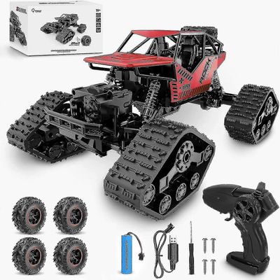 2 in 1 Rc Cars Kauko-ohjattava auto 1:14 Mittakaava 25 mph 4 km/h Nopea 4wd Off Road Rc Trucks Yhteensopiva aikuisten poikien ja lasten kanssa, 2,4...