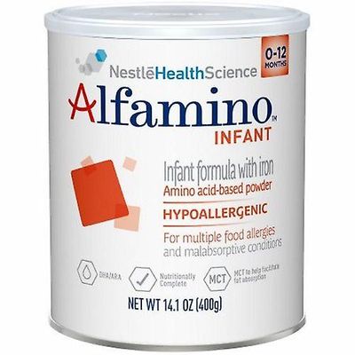 Nestle Healthcare Nutrition aminohappopohjainen äidinmaidonkorvike, jossa on rauta-Alfamino 14,1 unssia. Tölkkijauhe, 14.1 oz (1 kpl pakkaus)