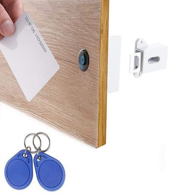 Kuankuanbao Usynlig elektronisk skaplås, skjult lås, DIY RFID-låslås for treskap skuffeskap A