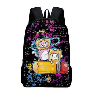 Lankybox Foxy 3D-tulostettu reppu Lapset Pojat Tytöt Takaisin kouluun Kirjalaukku Matka Opiskelija Olkapää Reppu 13