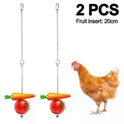 2kpl kana kasviksia vartaat hedelmäpidike kanoja lemmikkieläinten syöttö lelu 20cm