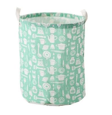 Handuo Cartoon Opbevaring Box Dirty Tøj Basket Opbevaring Bucket, foldbar vandtæt spand med håndtag farve1