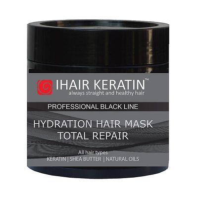 Hydrering Hårmaske Total Reparation Black Line Ihair Keratin 500ml