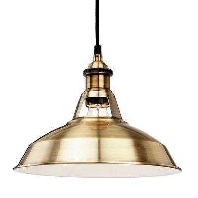 Firstlight Lighting Albany 1 Lys kuppel loft vedhæng Antikke Messing, E27