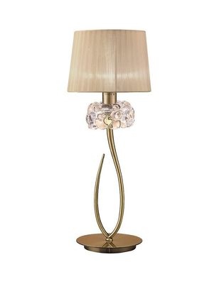 Inspired Lighting Loewe bordlampe 1 lys E27 Stor, Antik messing med blød bronze skygge