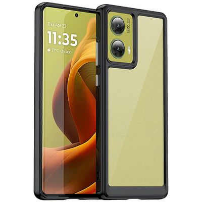 varten Motorola Moto G85 5G S50 Neo 5G Case TPU + akryyli suojaava kirkas puhelimen kansi - musta Monivärinen Black