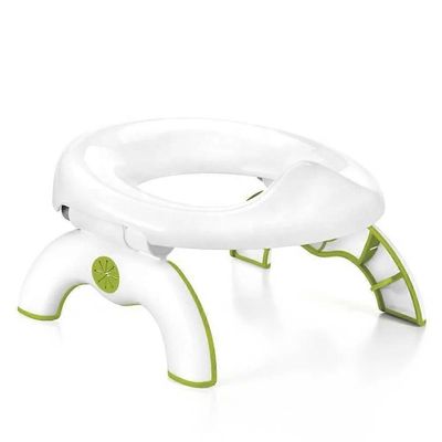 2-in-1 kannettava kokoontaitettava matkaistuin pottaharjoitteluun taaperoille kertakäyttöisillä pusseilla, kevyt ja kompakti muotoilu
