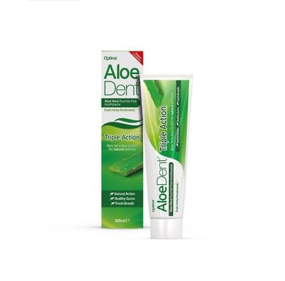 Aloe dent aloe vera fluorfri tannkrem trippel handling pluss coq10