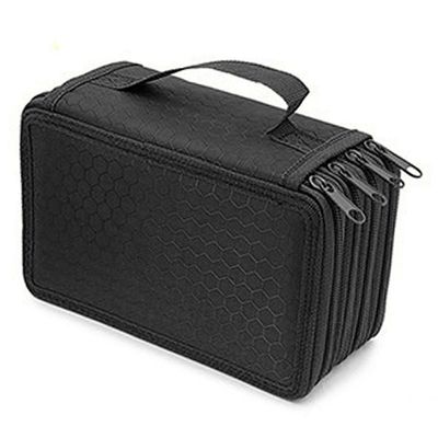 Varychmoo 4 Lag Pen Opbevaring Box Taske Student stor kapacitet Pencil Case Organizer Sort