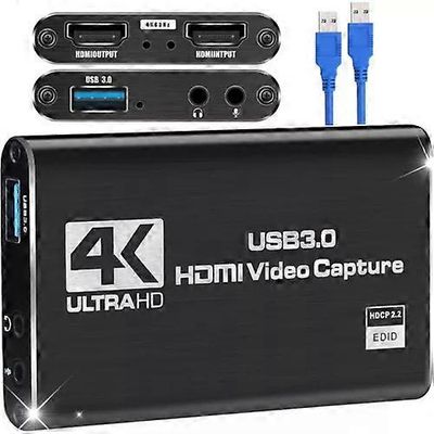4K Audio Video Capture -kortti USB 3.0 HDMI Video Capture Device Full HD -tallennus