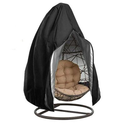 Utendørs Rattan Garden Egg Chair Cover Støvtett Rattan Chair Cover for hagemøbler med glidelås