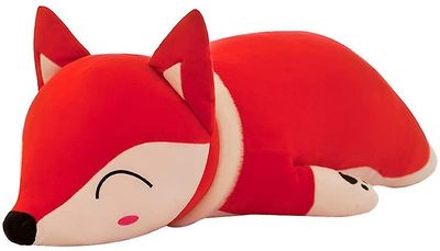 Linkrunning Plys Pude Fox Corgi Plys Legetøj Nusset Legetøj Krammet Pude Plys Pude Legetøj Fødselsdagsgave Sovedukke (Brun 35cm) rød 60cm