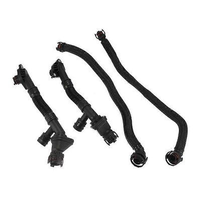 4kpl auton vasen + oikea kampikammion tuuletusputki BMW 550I 650I 750I 750Li X5 X6 11157575641, 11157646087, Musta