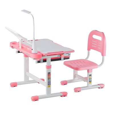 Succebuy Lasten työtuoli ja työpöytäsarja, työpöytä ja tuoli pöytävalaisimella, säädettävä korkeus ja 0-40 kallistettu työpöytä Lasten työpöytä ja ...