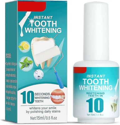 Tandblegningsmaling, tandmaling, tandblegningsgel tandpolering tætsiddende hvid øjeblikkelig blegningsmaling