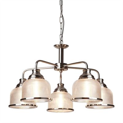 Searchlight Lighting Bistro 5 Let flerarmsloft vedhæng Sølv, Hvid, E27