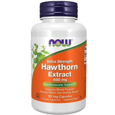NOW Foods NU Fødevarer Hawthorn Ekstrakt 600mg Ekstra styrke Kapsler 90
