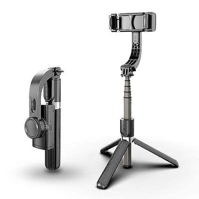 Coosilo Trådløs Gimbal stabilisator L08 selfie stick stativ Ai-smart stabil sort
