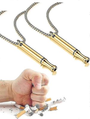 Tupakoinnin vastainen ahdistusta lievittävä Vape Pen - hengitysharjoituslaite tupakoinnin lopettamiseen (lahjaidea) 2 kpl kultaa