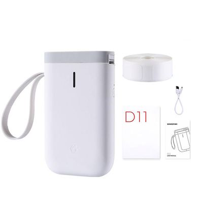 Boeyaa Trådløs etiketprinter Bærbar Pocketbluetooth termisk etiketprinter Hjemmekontor Hvid