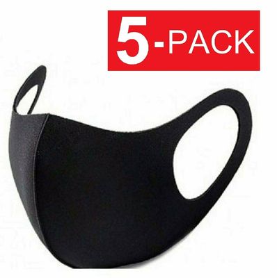 5pcs ansigtsmaske genanvendelig økologisk bomuld vaskbare masker Klud Mænd Kvinder Sapphire
