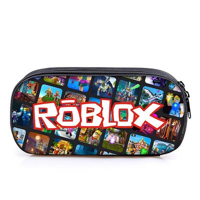 Waytogo Roblox Børn Børn Drenge Piger Penalhus Stor kapacitet Pen Bag Student School Stationery Organizer Pose Tilbage til skolen fødselsdagsgave E