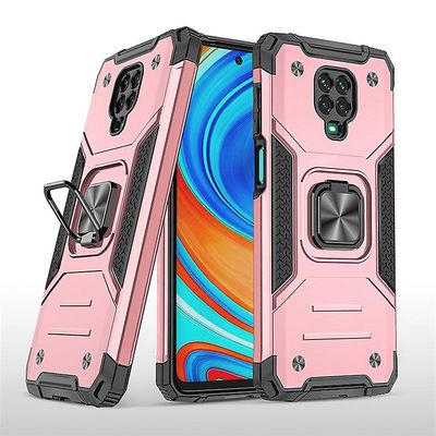 Shockproof rustning sag for redmi k40/k40pro/k40pro plus med støttefod all inclusive dække steg guld rpc269