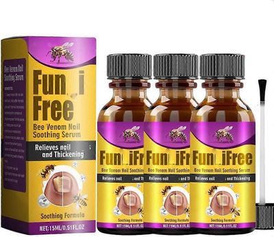 Unbrand Bee Venom kynsien korjausseerumi, kynsienhoitoliuos, luonnollinen mehiläismyrkkykynsiseerumi, sisäänkasvanut varpaankynsien hoitopisara 3 kpl