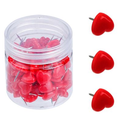 50/100/150 kpl sydämen työntötapit koulutoimiston ilmoitustaululle korkkitaulu ilmoitustaulu nasta piirustus nastat karttatapit 100 punainen