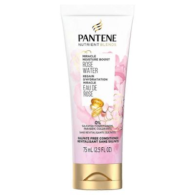 Pantene Nutrient Blends Sulfaatiton Miracle Moisture Rose Water -hoitoaine, 2,5 fl oz