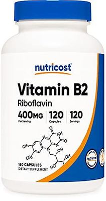 Nutricost B2-vitamiini (riboflaviini) 400mg 120 kapselia