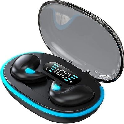 Näkymättömät langattomat nukkumiskuulokkeet IPX5 vedenpitävät langattomat nappikuulokkeet latauskotelolla Bluetooth 5.3 melunvaimennus Musta