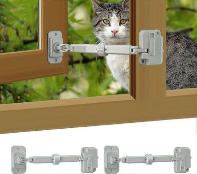 Säädettävä ikkunan turvalukko lapsille ja lemmikkieläimille vauvan turvarajoittimella 1kpl valkoinen