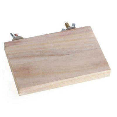 Papukaijapuu ahven teline alusta suorakaiteen muotoinen lauta puinen purulelu pienelle lintupapukaijalle helppo asentaa häkkiin Monivärinen