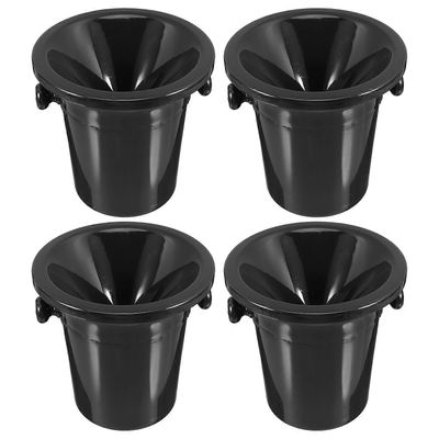 Muovinen viininmaistelu Spittoon Set vuotamaton kannettava viinin kaatopaikkaämpäri viinille, viskille ja cocktaileille sisältää 4 kpl mustia spito...