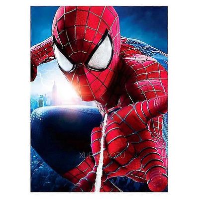 Spiderman Timanttimaalaus 5d DIY Diamond kirjontagift Home Dcor Kävi koulua L8 Full Drill 11.8x15.7 inch