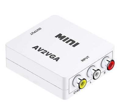 Coosilo Av To Vga Adapter Hdmi 480p Av Rca To Pc Vga Adapter