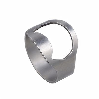 2pcs Multi-funktion rustfrit stål farverige ring form vinåbner øl oplukker diameter Sølv