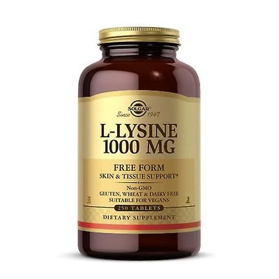 Solgar L-Lysin, 1000 mg, 250 flikar (Förpackning med 1)