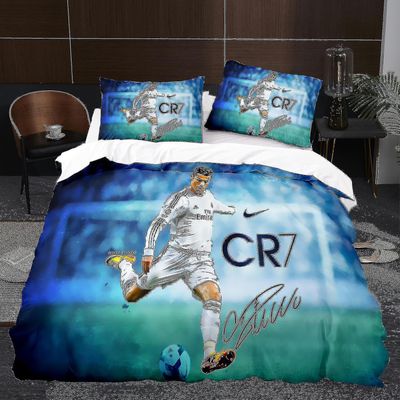 Player K3 3d Tredelt sæt størrelse Fodboldserie Quilt Cover Hjem Tekstil 180cm