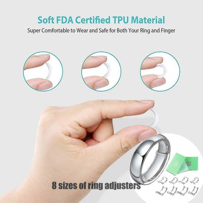 8-kokoinen silikoni näkymätön rengas koon pienennyssäädin Rengaskoko rengaskoko sopii mihin tahansa renkaaseen