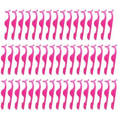 Varychmoo 1/5/30/50pcs Falsk Vippe øjenvipper Pincet Clip Makeup Applikator Tool Rose rød