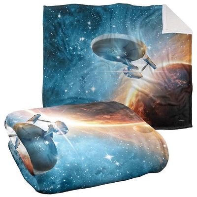 Star Trek -huopa, Final Frontier Silky Touch Sherpa Back Super Soft Throw BlanketMTWLF980 100x125cm 50x40in