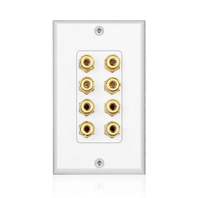 8 viestiä Kaiutin Seinälevy Kotiteatteri Seinälevy Äänipaneeli 4 kaiuttimelle Valkoinen &kulta