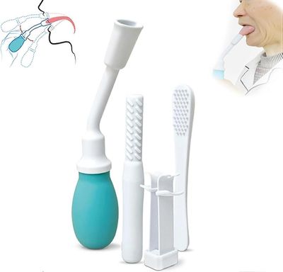 Kielilihasten harjoituslaite: Nielemisharjoitukset, kielenkärjen harjoituslaite, kielenpainolevy, huulten ja suun kuntoutus