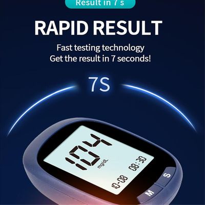 Hemoglobin meter hemoglobin tester hemoglobin test kit glucometer måle blodsukkeret, 50 teststrimler + 50x nåler Som vist